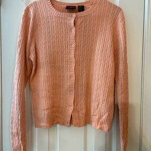 Tailor B. Moss Coral Cable Knit Cardigan